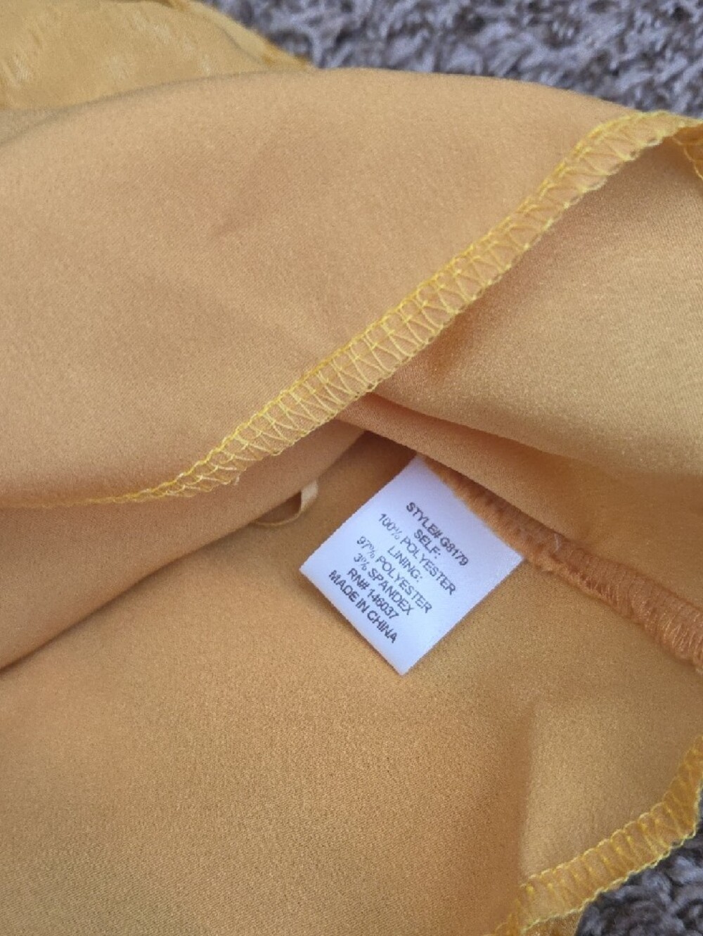 AEOM Yellow Ruffle Dressy Tank With Tie Neck SIZE L - Picture 3 of 4
